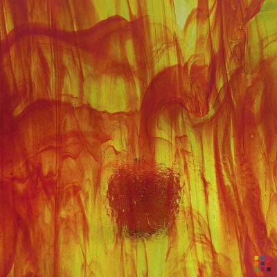 W Streaky 25-LL orange and green 82x107cm W Streaky 25-LL orange and green 82x107cm