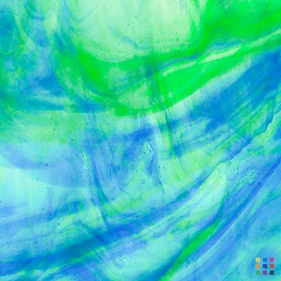 W Streaky 197-LL dark blue and medium green 82x107cm W Streaky 197-LL dark blue and medium green 82x107cm