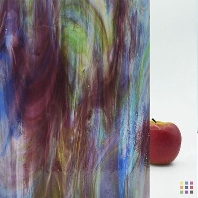W Streaky 441-LL pourpre foncé, bleu foncé et vert moyen 82x107cm