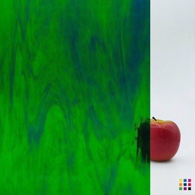 W Streaky 702-LL medium green and dark blue "Mystic" 82x107cm W Streaky 702-LL medium green and dark blue "Mystic" 82x107cm