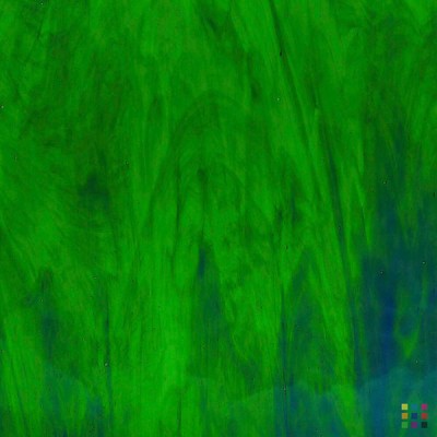W Streaky 702-LL medium green and dark blue "Mystic" 82x107cm W Streaky 702-LL medium green and dark blue "Mystic" 82x107cm