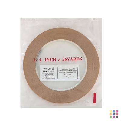 CGI black adhesive copper foil 6.35mm (1/4") CGI black adhesive copper foil 6.35mm (1/4")