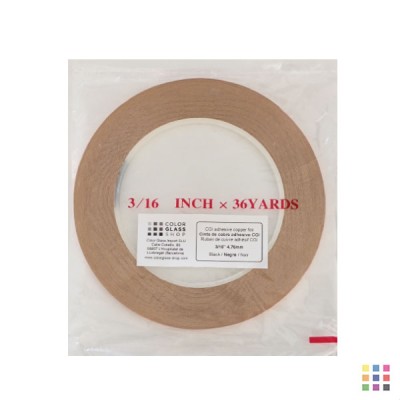 CGI black adhesive copper foil 4.76mm (3/16") CGI black adhesive copper foil 4.76mm (3/16")
