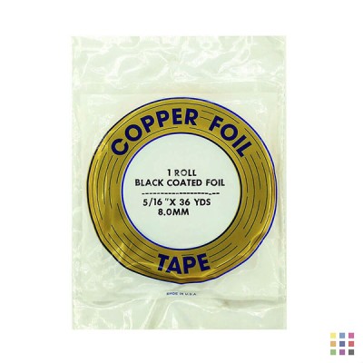 EDCO black adhesive copper foil 8.0mm (5/16") EDCO black adhesive copper foil 8.0mm (5/16")