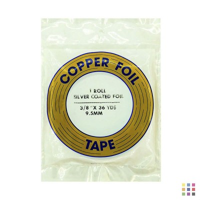 EDCO silver adhesive copper foil 9.5mm (3/8") EDCO silver adhesive copper foil 9.5mm (3/8")