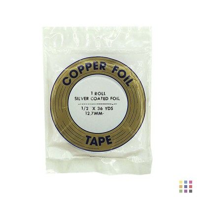 EDCO silver adhesive copper foil 12.7mm (1/2") EDCO silver adhesive copper foil 12.7mm (1/2")