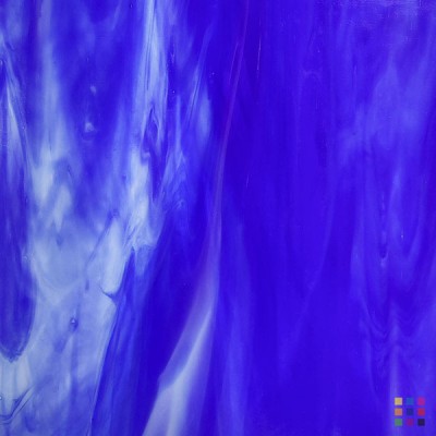 W96 Opalescent 96-28 bleu foncé et blanc 82x107cm W96 Opalescent 96-28 bleu foncé et blanc 82x107cm