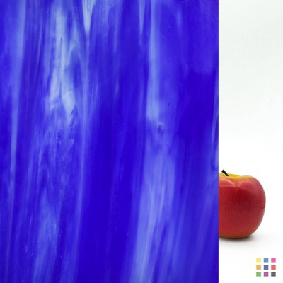 W96 Opalescent 96-28 bleu foncé et blanc 82x107cm W96 Opalescent 96-28 bleu foncé et blanc 82x107cm