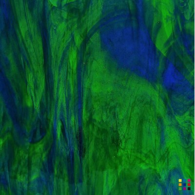 W Wisspy WO-702 medium green and dark blue "Mystic" 82x107cm W Wisspy WO-702 medium green and dark blue "Mystic" 82x107cm