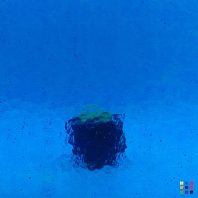 Antik cathedral 3-2 deep turquoise blue 80x80cm Antik cathedral 3-2 deep turquoise blue 80x80cm