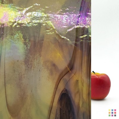 W96 Opalescent 96-36 IRID marron-noir et ivoire iridescent 82x107cm W96 Opalescent 96-36 IRID marron-noir et ivoire iridescent 82x107cm