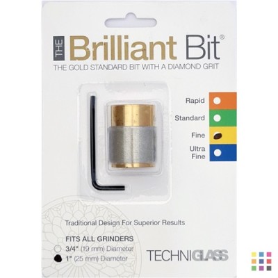 Muela diamantada Techniglass 25mm grano fino Muela diamantada Techniglass 25mm grano fino