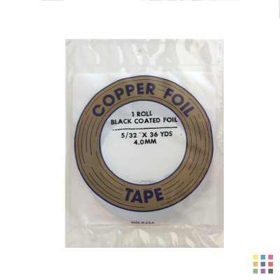 EDCO black adhesive copper foil 4.0mm (5/32") EDCO black adhesive copper foil 4.0mm (5/32")