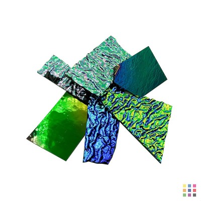 COE90 3mm black Dichroic glass scraps 150g COE90 3mm black Dichroic glass scraps 150g