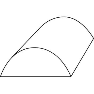 Molde semi-cilindro curvado 12x15cm Molde semi-cilindro curvado 12x15cm