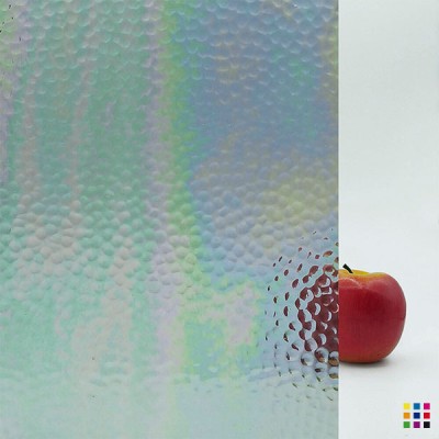 W Hammered 01 IRID iridescent clear 27x27cm W Hammered 01 IRID iridescent clear 27x27cm
