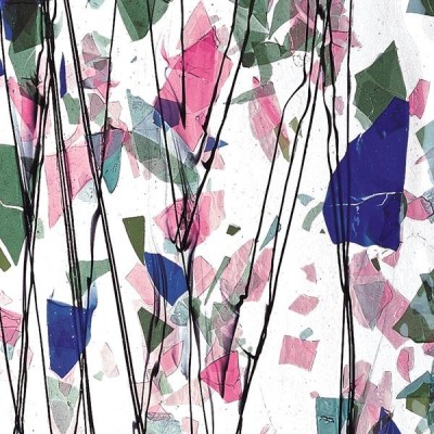 B Fracture Streamers 4110-00 bleu, vert, bleu verdâtre et rose 51x89cm B Fracture Streamers 4110-00 bleu, vert, bleu verdâtre et rose 51x89cm