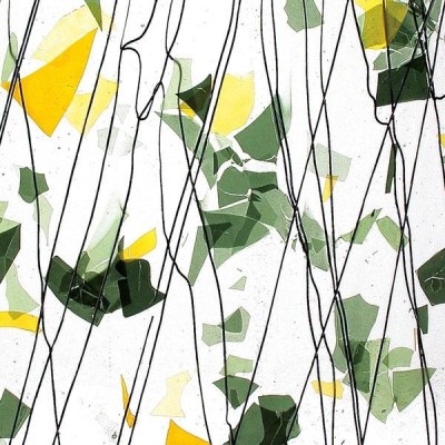 B Fracture Streamers 4112-00 vert et jaune 51x89cm B Fracture Streamers 4112-00 vert et jaune 51x89cm