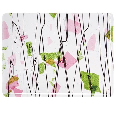 B Fracture Streamers 4114-00 vert printemps et rose 51x89cm B Fracture Streamers 4114-00 vert printemps et rose 51x89cm