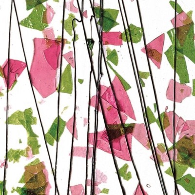 B Fracture Streamers 4114-00 vert printemps et rose 51x89cm B Fracture Streamers 4114-00 vert printemps et rose 51x89cm