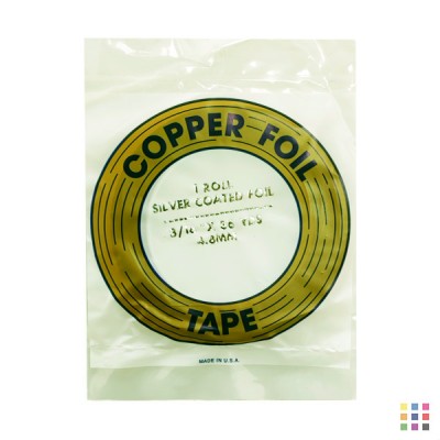 EDCO silver adhesive copper foil 4.8mm (3/16") EDCO silver adhesive copper foil 4.8mm (3/16")