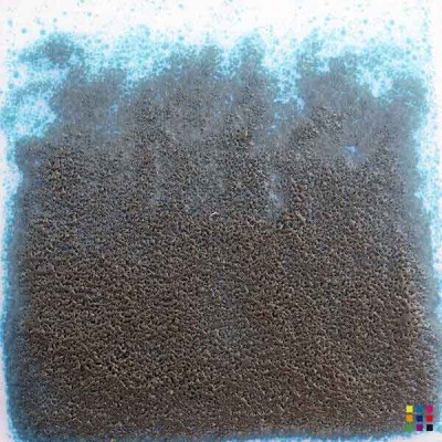 Frittes Float grain fin 0096/2 bleu verdâtre transparent 250g Frittes Float grain fin 0096/2 bleu verdâtre transparent 250g