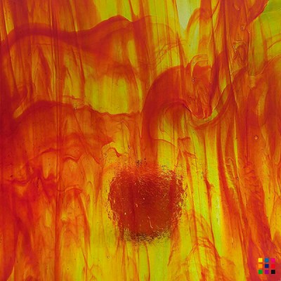 W Streaky 25-LL orange and green 27x27cm W Streaky 25-LL orange and green 27x27cm