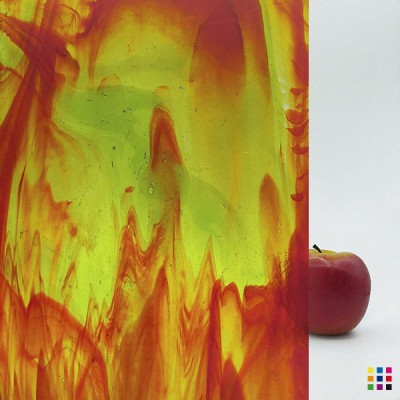 W Streaky 25-LL orange and green 27x27cm W Streaky 25-LL orange and green 27x27cm