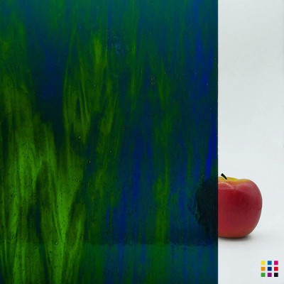 W Streaky 243-LL dark blue and yellowish green 27x27cm W Streaky 243-LL dark blue and yellowish green 27x27cm