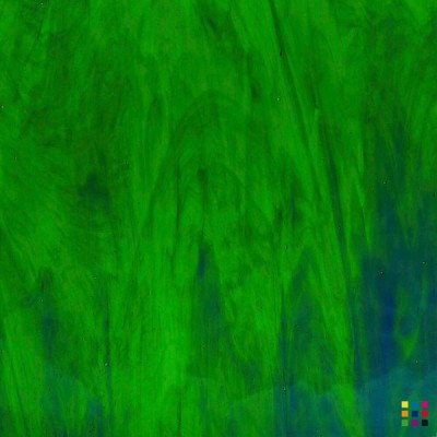 W Streaky 702-LL vert moyen et bleu foncé "Mystic" 27x27cm W Streaky 702-LL vert moyen et bleu foncé "Mystic" 27x27cm