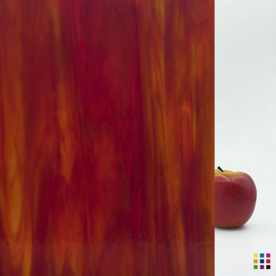W Opalescent 25-D orange et vert 27x27cm W Opalescent 25-D orange et vert 27x27cm