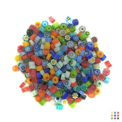 Transparent Millefiori 7-8mm 100g Transparent Millefiori 7-8mm 100g
