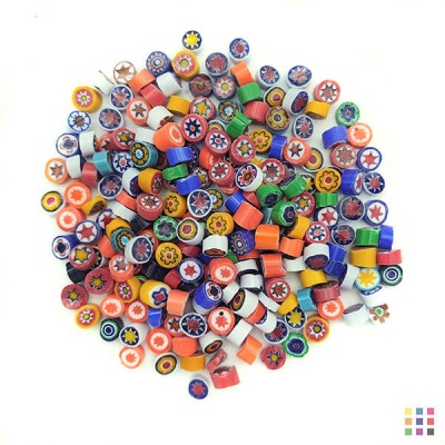 Opalescent Millefiori 7-8mm 100g Opalescent Millefiori 7-8mm 100g