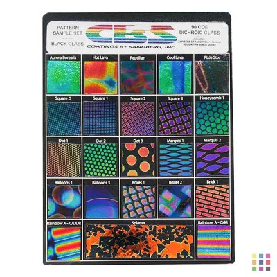 COE90 pattern/black Dichroic glass set COE90 pattern/black Dichroic glass set