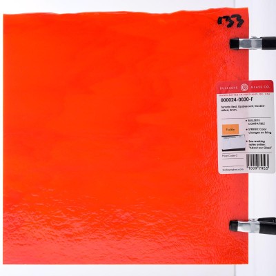 B Opalescent 0024-30 tomato red 20x25cm Striker* B Opalescent 0024-30 tomato red 20x25cm Striker*