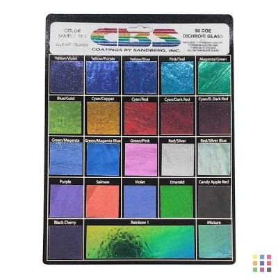 COE90 solid colour/clear Dichroic glass set COE90 solid colour/clear Dichroic glass set