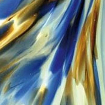 L Streaky S20 selenium orange, opaque blue and opaque white on clear L Streaky S20 selenium orange, opaque blue and opaque white on clear