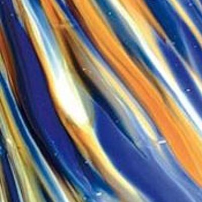 L Streaky S19 opaque blue and selemium red on clear L Streaky S19 opaque blue and selemium red on clear
