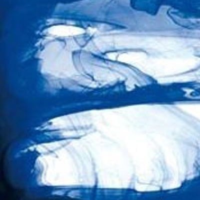 L Streaky S55 blue and opaque white on clear L Streaky S55 blue and opaque white on clear