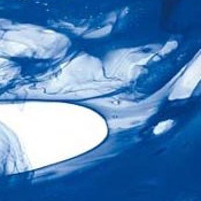 L Streaky S55 blue and opaque white on clear L Streaky S55 blue and opaque white on clear