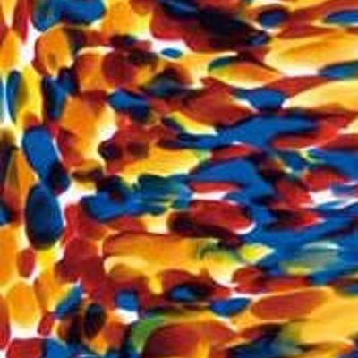 L Streaky S244 blue, red and selenium yellow on clear L Streaky S244 blue, red and selenium yellow on clear