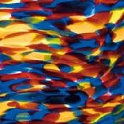L Streaky S244 blue, red and selenium yellow on clear L Streaky S244 blue, red and selenium yellow on clear