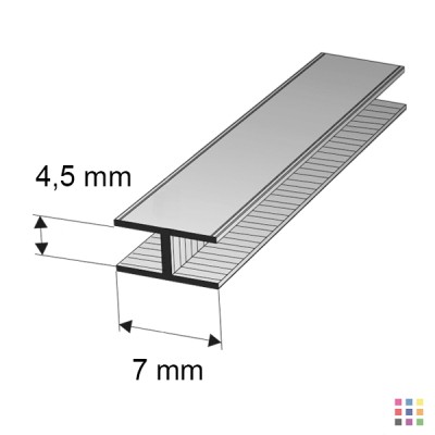 Profilé de 2m en plomb Mommer H plat 7x4.5mm demi-mou Profilé de 2m en plomb Mommer H plat 7x4.5mm demi-mou