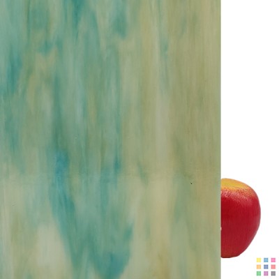 W Opalescent 178-L sky blue and medium amber 82x107cm W Opalescent 178-L sky blue and medium amber 82x107cm