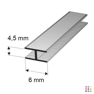 Profilé de 2m en plomb Mommer H plat 6x4.5mm demi-mou Profilé de 2m en plomb Mommer H plat 6x4.5mm demi-mou