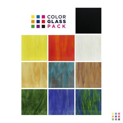 Wissmach "Opalescent" glass pack (10 small sheets) Wissmach "Opalescent" glass pack (10 small sheets)