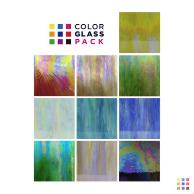 Wissmach "Iridescent" glass pack (10 small sheets) Wissmach "Iridescent" glass pack (10 small sheets)