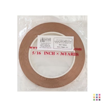 CGI black adhesive copper foil 7.94mm (5/16") CGI black adhesive copper foil 7.94mm (5/16")