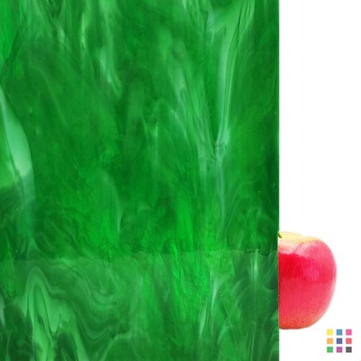 H Opalescent 3276 vert foncé 27x30cm H Opalescent 3276 vert foncé 27x30cm